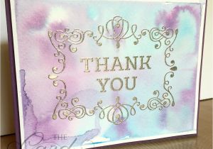 Card Inserts for Handmade Cards Watercolor Thank You Stampinup Letterpresswinter
