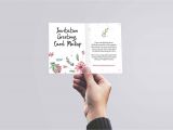 Card Invitation Template Free Download Free Invitation Greeting Card In Hand Mockup Psd