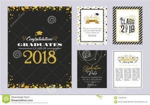 Card Invitation Template Free Download Graduation Class Of 2018 Greeting Card and Invitation