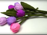 Card Ke Flower Kaise Banaye Diy Crafts How to Make Beautiful Paper Tulip Flowers Easy Paper Crafts Diy Beauty and Easy