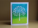 Card Making Distress Ink Background Memory Box Arbocello Tree Die On Blended Distress Ink