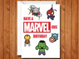 Card Of Life Birthday Chart Marvel Birthday Card Avengers Birthday Card Have A