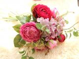 Card Picks for Flower Arrangements Artificial Fake Flowers Koolee Land Lotus Floral Wedding Bouquet Party Home Decor Purple