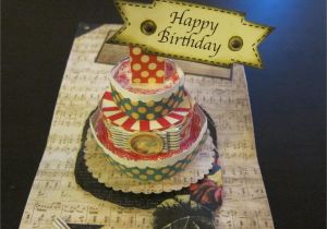 Card Pop Up Birthday Cake 2 Min Tutorial Three Tier Cake Card Mov Paper Craft Videos