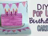 Card Pop Up Birthday Cake Diy Pop Up Birthday Card D