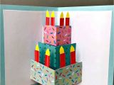 Card Pop Up Birthday Cake Easy Pop Up Birthday Card Diy with Images Kartki