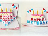 Card Pop Up Birthday Cake Handmade Birthday Greeting Card Diy Birthday Pop Up Card