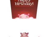 Card Pop Up Happy Birthday Hippo Card Birthday Card Birthday Pop Up Card Animal