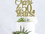 Card Queen 60 Wedding Anniversary Cheers to 50 Years Cake topper 50th Birthday Cake topper
