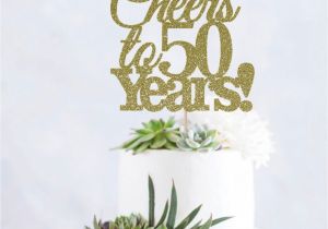 Card Queen 60 Wedding Anniversary Cheers to 50 Years Cake topper 50th Birthday Cake topper
