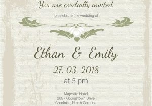 Card Sample for Marriage Invitation Vintage Wedding Invitation Card Template In Psd Word