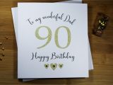 Card Sayings for Husband Birthday Wonderful Dad Card Happy Birthday Card 90th Birthday