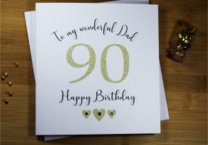 Card Sayings for Husband Birthday Wonderful Dad Card Happy Birthday Card 90th Birthday