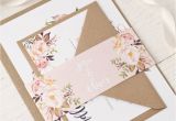 Card Stock for Wedding Invitations Rose Bohemian Watercolour Floral Wedding Invitation