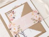 Card Stock for Wedding Invitations Rose Bohemian Watercolour Floral Wedding Invitation