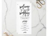 Card Stock for Wedding Programs Chic Hand Lettered Wedding Schedule and Program Zazzle Com