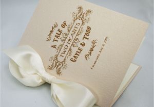 Card Stock for Wedding Programs Vintage Book Style Wedding Ceremony Program with Images