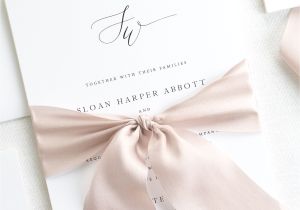 Card Thickness for Wedding Invitations Sloan Ribbon Wedding Invitations
