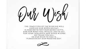 Card to Bride On Wedding Day Chic Hand Lettered Wedding Wishing Well Enclosure Card
