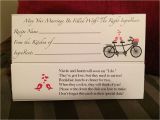 Card to Bride On Wedding Day Recipe Card for Bridal Shower Cute Poem with Images