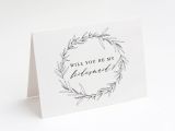 Card to Bride On Wedding Day Simple Bridal Party Cards Will You Be My Bridesmaid