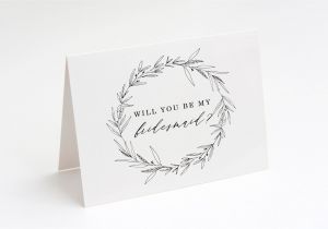 Card to Bride On Wedding Day Simple Bridal Party Cards Will You Be My Bridesmaid