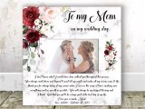 Card to Daughter On Wedding Day Mother Of the Bride Gift From Daughter Mom Wedding Gift