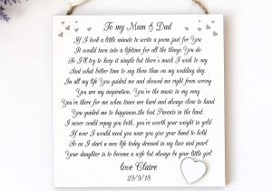 Card to Groom On Wedding Day Thank You Mum Dad Wedding Gift Personalisedparents Plaque