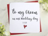 Card to Groom On Wedding Day to My Bride Groom On Our Wedding Day Card