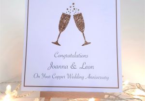 Card to Husband On Birthday Personalised 7th Anniversary Card Copper Anniversary Card