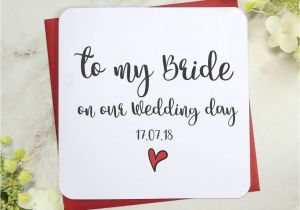 Card to Husband On Wedding Day to My Bride Groom On Our Wedding Day Card