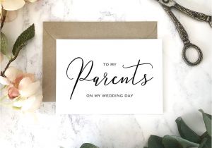 Card to Parents On Wedding Day to My Parents On My Wedding Day Card