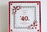 Card Verses for 40th Wedding Anniversary 40th Ruby Wedding Anniversary Card Wife Husband Mum Dad Nan