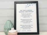 Card Verses for 60th Wedding Anniversary Diamond Anniversary Present Gift for Parents Personalised