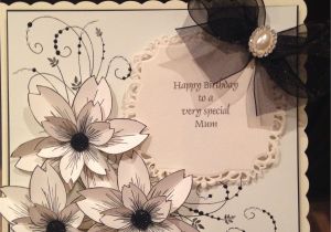 Card Verses for 70th Birthday Stamps by Chloe Flower Stamp Black and Cream 70th Birthday