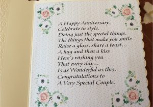 Card Verses for Daughters Wedding Verse Inside the Floral Anniversary Card Anniversary Cards