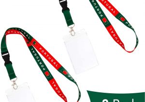 Card with Professional Details Worn On A Lanyard Amazon Com Portugal Country Flag Lanyard 2 Pack Detachable