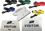Card with Professional Details Worn On A Lanyard Details About Visitor Neck Strap Lanyard and Holder with Custom Printed Plastic Id Card Badge