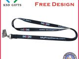 Card with Professional Details Worn On A Lanyard Hot Item Fashion Nylon Sublimation Lanyards with Metal Bulldog Clip Ksd 923