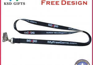 Card with Professional Details Worn On A Lanyard Hot Item Fashion Nylon Sublimation Lanyards with Metal Bulldog Clip Ksd 923