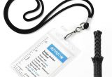 Card with Professional Details Worn On A Lanyard Keylion Lanyard with Id Badge Holder Sets 6 Pack Black