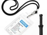 Card with Professional Details Worn On A Lanyard Keylion Lanyard with Id Badge Holder Sets 6 Pack Black