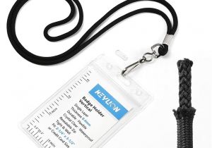 Card with Professional Details Worn On A Lanyard Keylion Lanyard with Id Badge Holder Sets 6 Pack Black