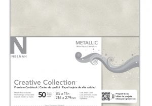 Cardstock Paper 8.5 X 11 Creative Collectiona Metallic Specialty Card Stock Letter Size 8 1 2 X 11 White Silver Pack Of 50 Sheets Item 356663