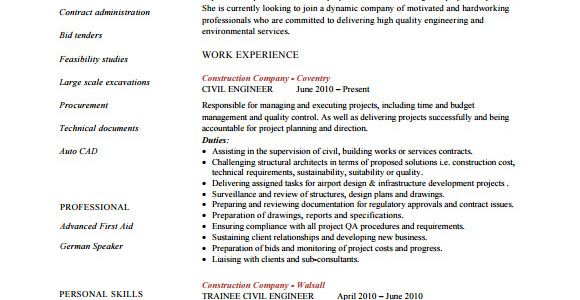 Career Objective for Civil Engineer Resume Free 6 Sample Civil Engineer Resume Templates In Free