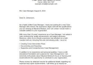Case Manager Cover Letter Template 7 Case Manager Cover Letter Sample Templates