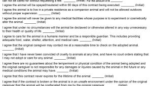 Cat Adoption Contract Template Adoption Contract forgotten Felines Of toledo
