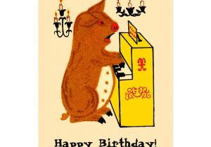 Cat Singing Happy Birthday Card Create Your Own Postcard Zazzle Com