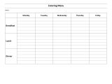 Catering Calendar Template Weekly Catering Menu