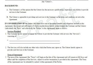 Catering Contracts Templates 7 Catering Contract Templates Free Word Pdf Documents